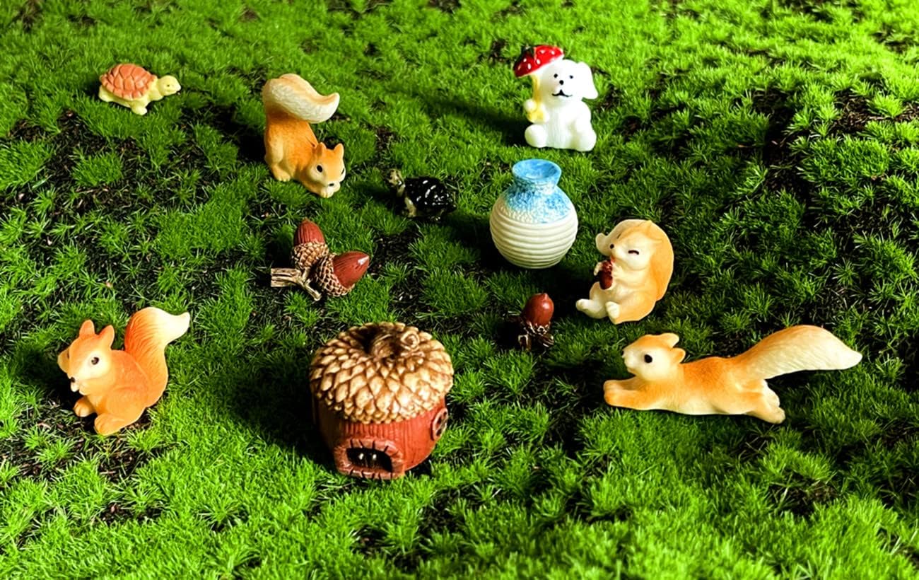 HYG Miniature Fairy Garden Accessories, Figurines, Landscape Set, Potted Horticulture Ornaments for Decoration