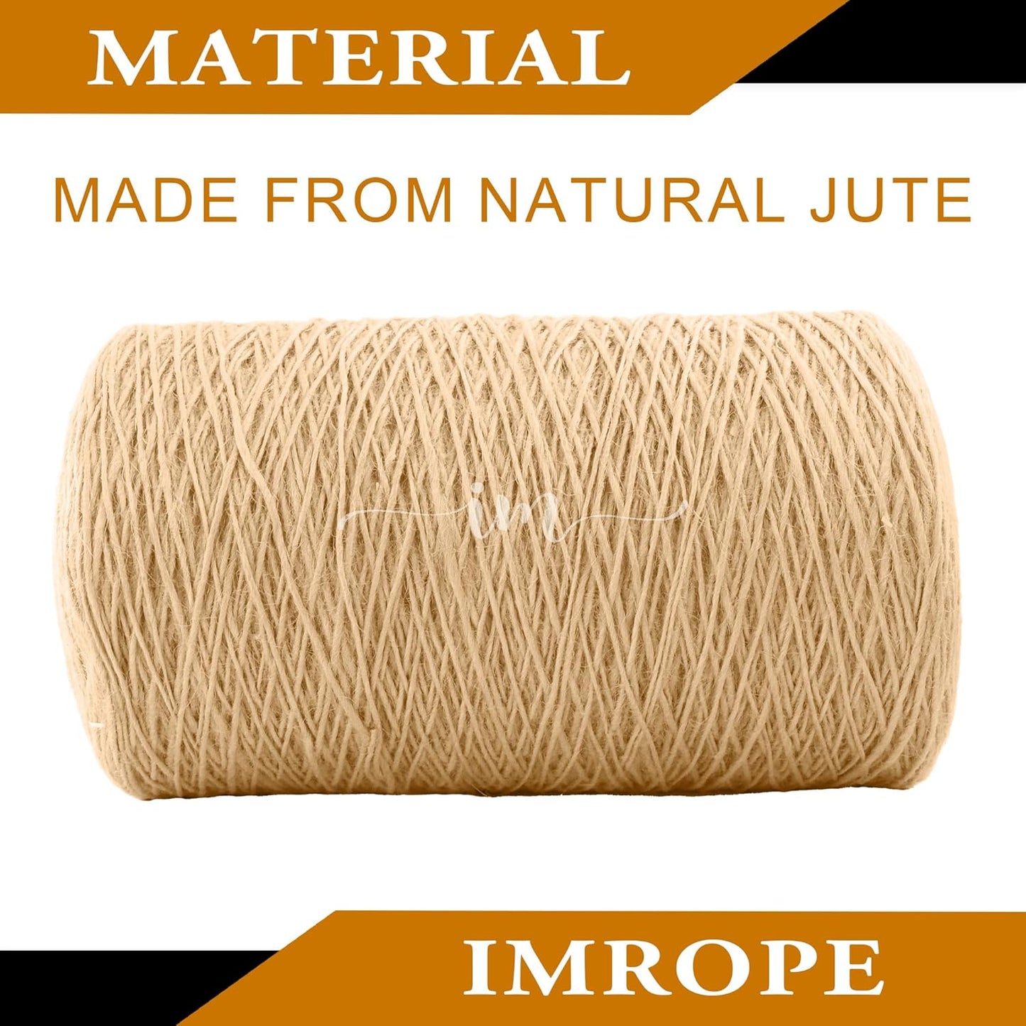 1.5mm x 2500 Feet Natural Jute Rope, Twine for Gardening Tomato Climbing Plant Tie Floristry Crafts Gift Wrapping Packing Decor