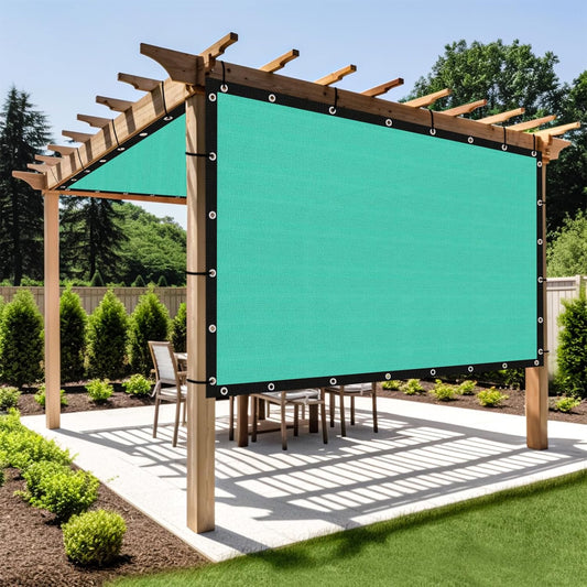 Shade&Beyond Customized Size 90% Sun Shade Cloth with Grommets, 4' X 24' Pergola Shade Cover Canopy, Mesh Tarp Sun Screens for Patio, Outdoor, Garden, Backyard GN01, Turquoise