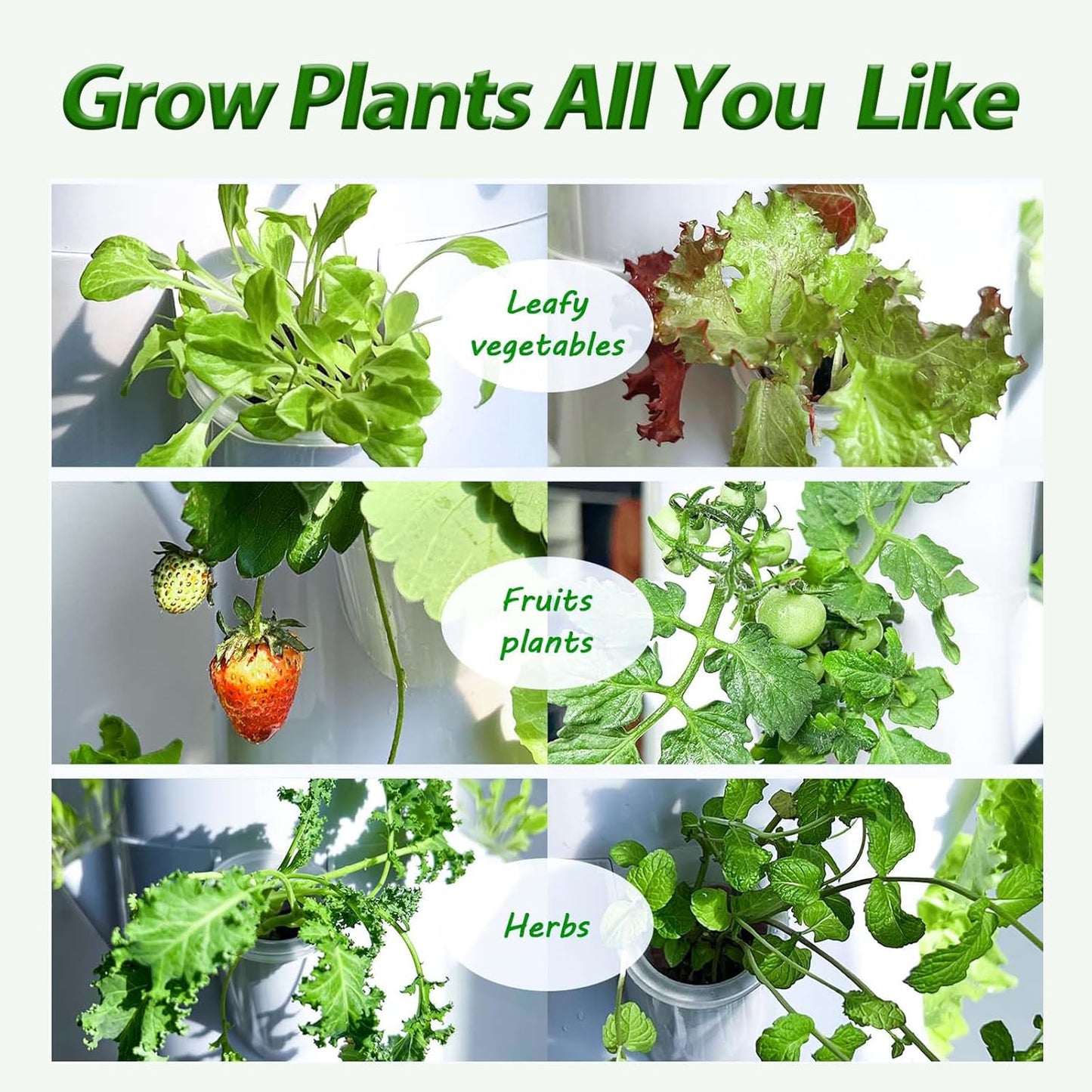 Tall Hydroponics Growing System Tower, 9 Layers 36 Plant Spots Hydroponics Growing System Kit Tower, Vertical Hydroponic Tower for Indoor & Outdoor, Space-Saving