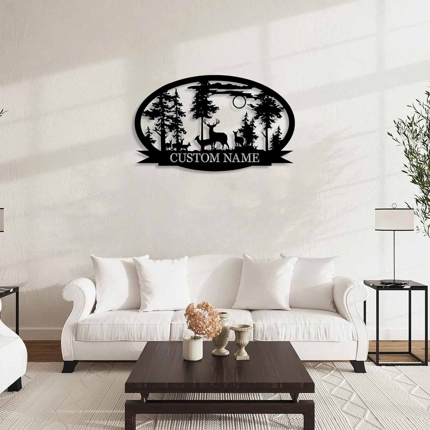 Personalized Deer Metal Cabin Sign | Custom Metal Sign | Personalized Camping Signs | Deer Hunter Gift | Custom Signs Outdoor Metal | Custom Family Name Sign | Cabin Decor | Porch Sign