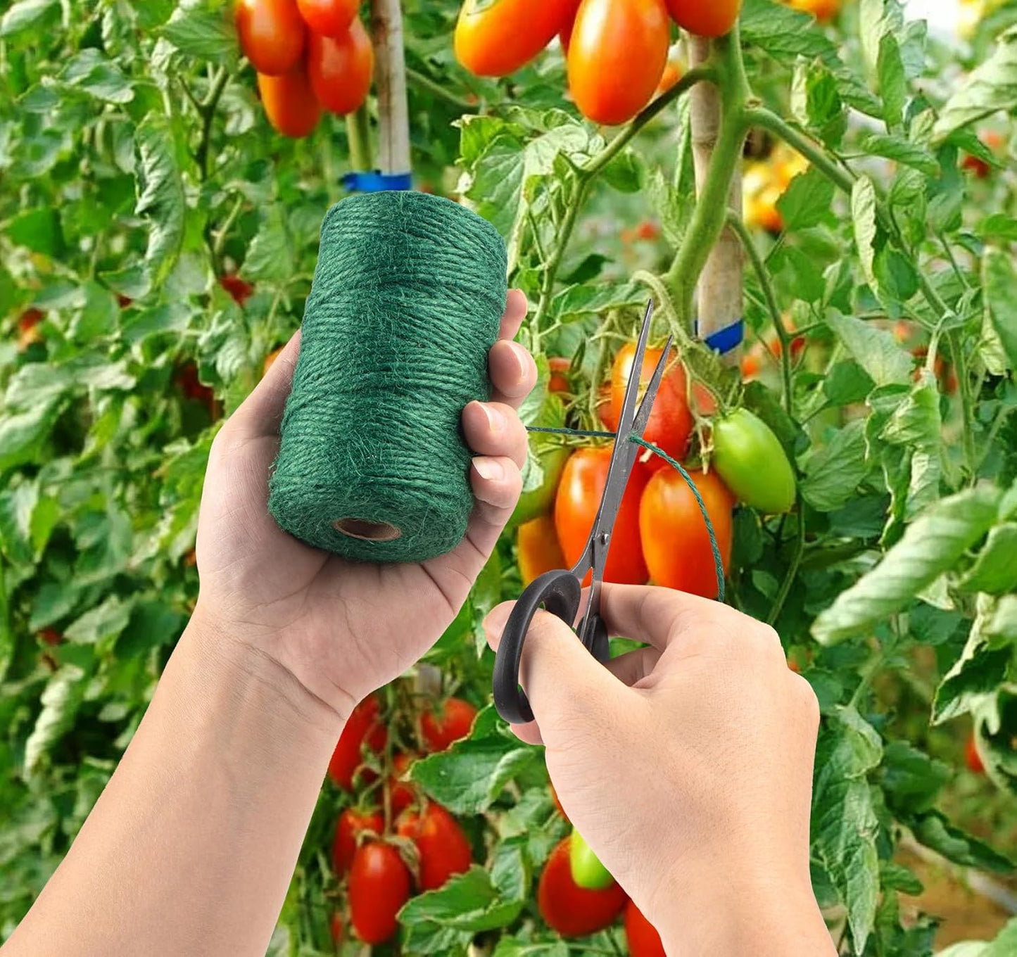 Garden Twine, 394 Feet 2mm Jute Twine,Baling Plant String,Gardening Jute for Climbing Plants,Tomatoes, Crafting Floristry 120-meter Green Hemp Rope, 2mm