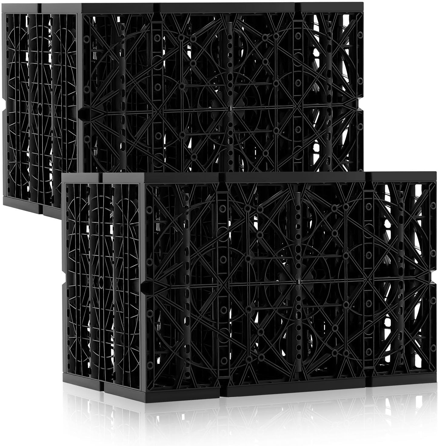 2 Pack 33 Gallon Water Storage Module Block System Water Garden Matrix Block for Pond Free Waterfalls Disappearing Waterfall or Fountain Features