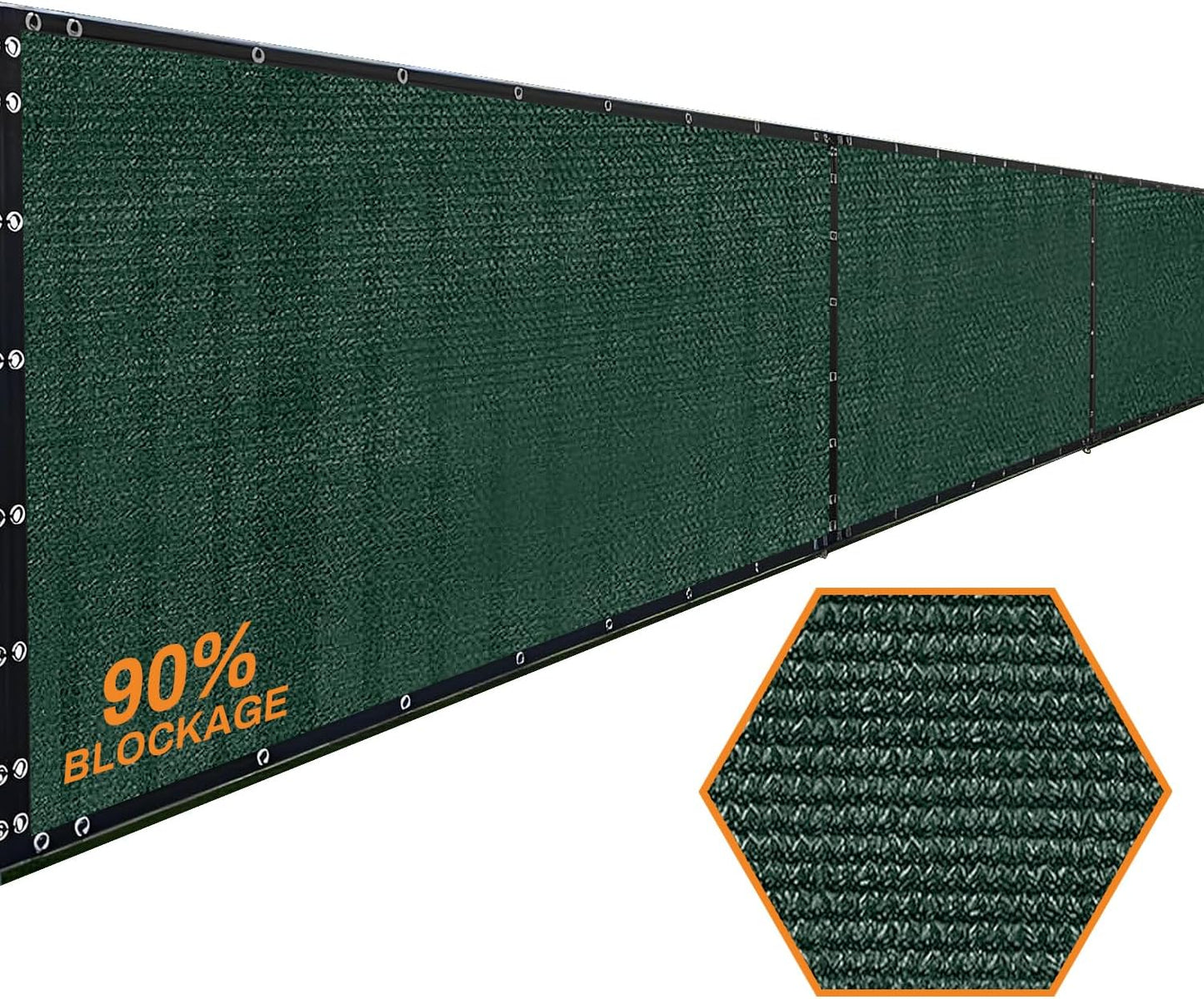 Xpose Safety Privacy Fence Screen 5’ x 50’ – Heavy Duty Green Mesh with 90% Visibility Block, UV Protection – for Garden, Yard, Nursery, Kennel, Dog Run, Greenhouse
