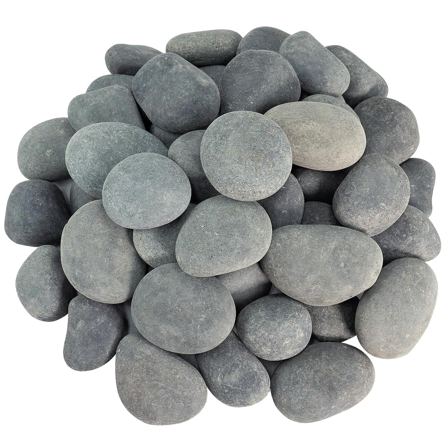 River Rocks, 20lbs Aquarium Rocks, 2-3 Inch Black Pebbles for Indoor Plants, Natural Stones for Landscaping Garden Paving Plant Rocks Crafting Walkways