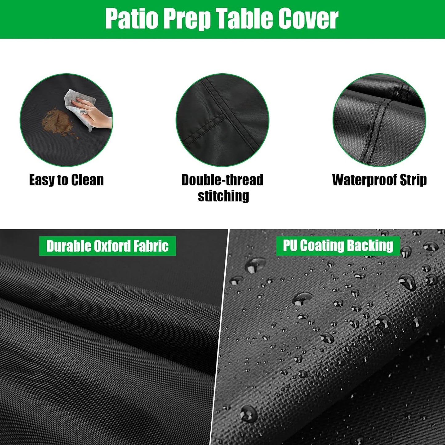 Outdoor Table Cover 42 Inch,Waterproof Patio Prep Table Covers, Outdoor Rectangle Bar Table Cover for Outdoor Furniture - 42 x 22 x 35 Inch