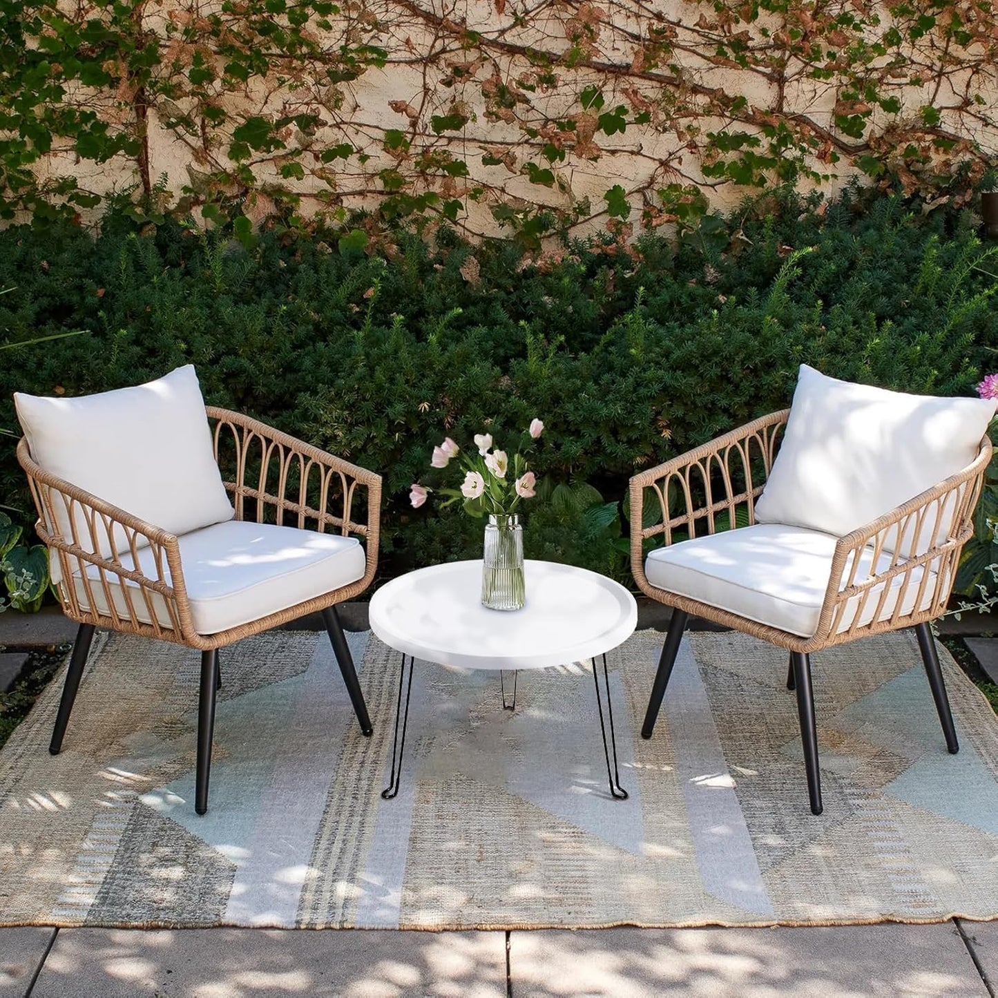 Home or Outdoor Multi-Functional Folding Portable Space-Saving Table (White)