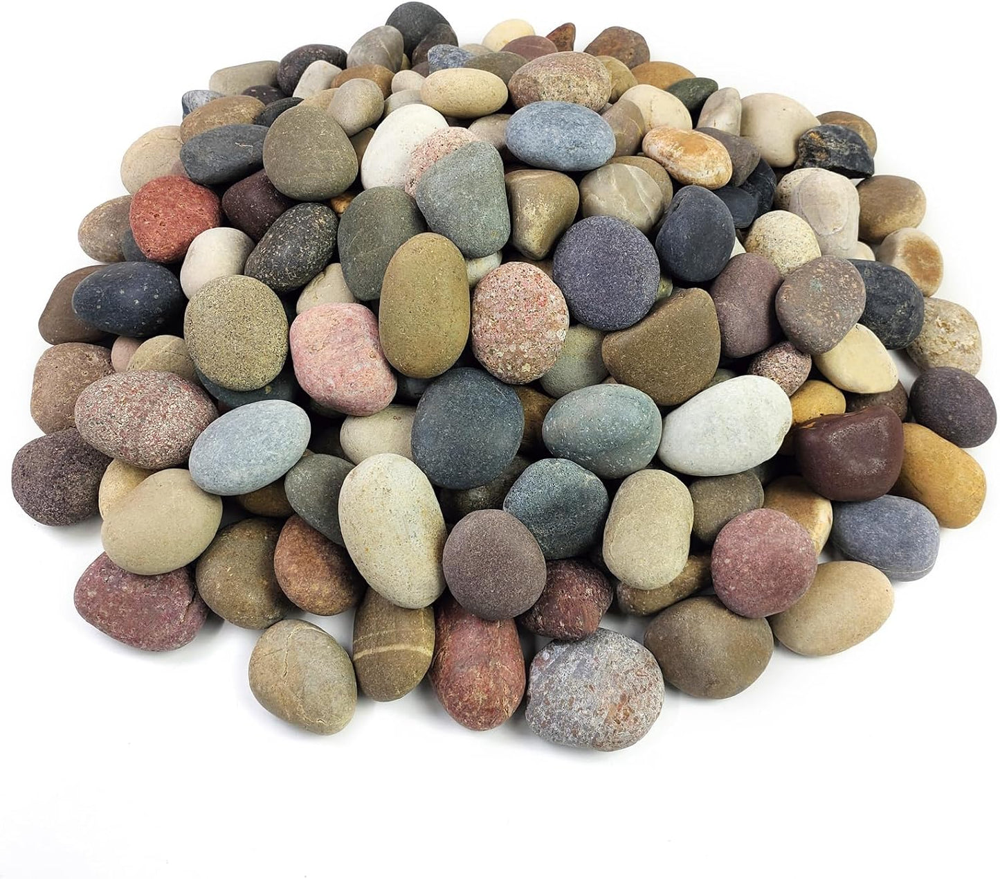 40 lbs River Rocks for Landscaping, 1-2 Inch Decorative Stones Pebbles for Plants, Garden, Paving Crafting, Walkways and Outdoor Yards