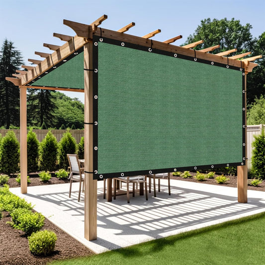 Shade&Beyond Customized Size 90% Sun Shade Cloth with Grommets, 16' X 16' Pergola Shade Cover Canopy, Mesh Tarp Sun Screens for Patio, Outdoor, Garden, Backyard GN01, Green