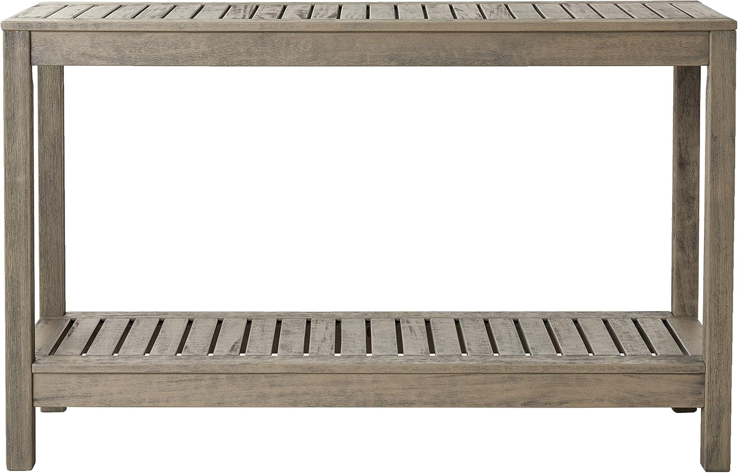 Cambridge Casual Solid Wood West Lake Outdoor Console Table – Weathered Gray Finish – Durable and Stylish Accent Plant Table for Patio, Deck, Porch, Garden, and Outdoor Spaces