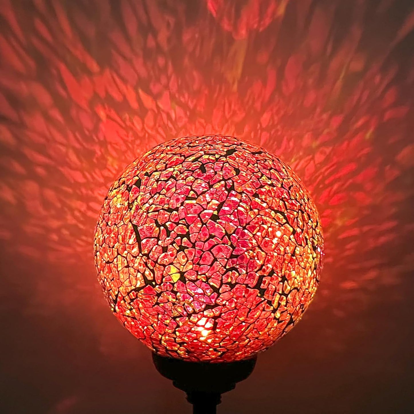 VCUTEKA Solar Garden Lights - Mosaic Solar Lights Outdoor Decor Pathway Light Waterpoof LED Stake Light for Landscape Lawn Patio Yard Decoration 1 Pack