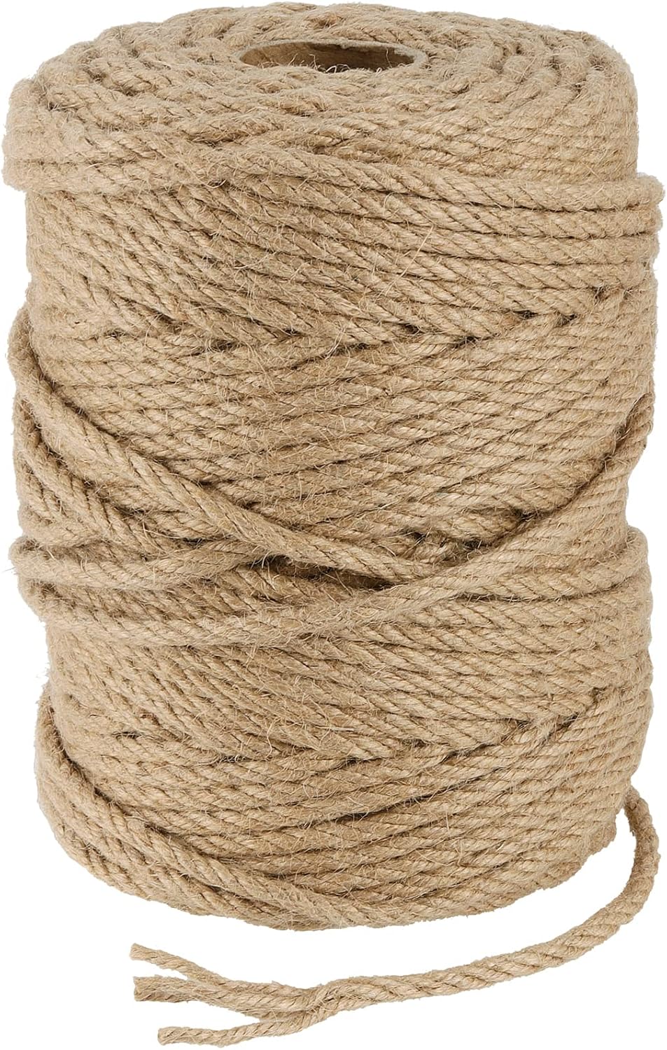 JOIKIT 5mm 492 Feet Jute Twine, Natural Braided Jute Rope, Twisted Hemp Rope for Crafts, Gardening, Bundling, Home Decoration
