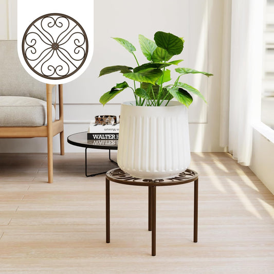 10.24" Plant Stand Flower Stand - Bronze Plant Holder for Garden Home, Anti-rust Plant Rack for Multiple Plant Indoor or Outdoor.