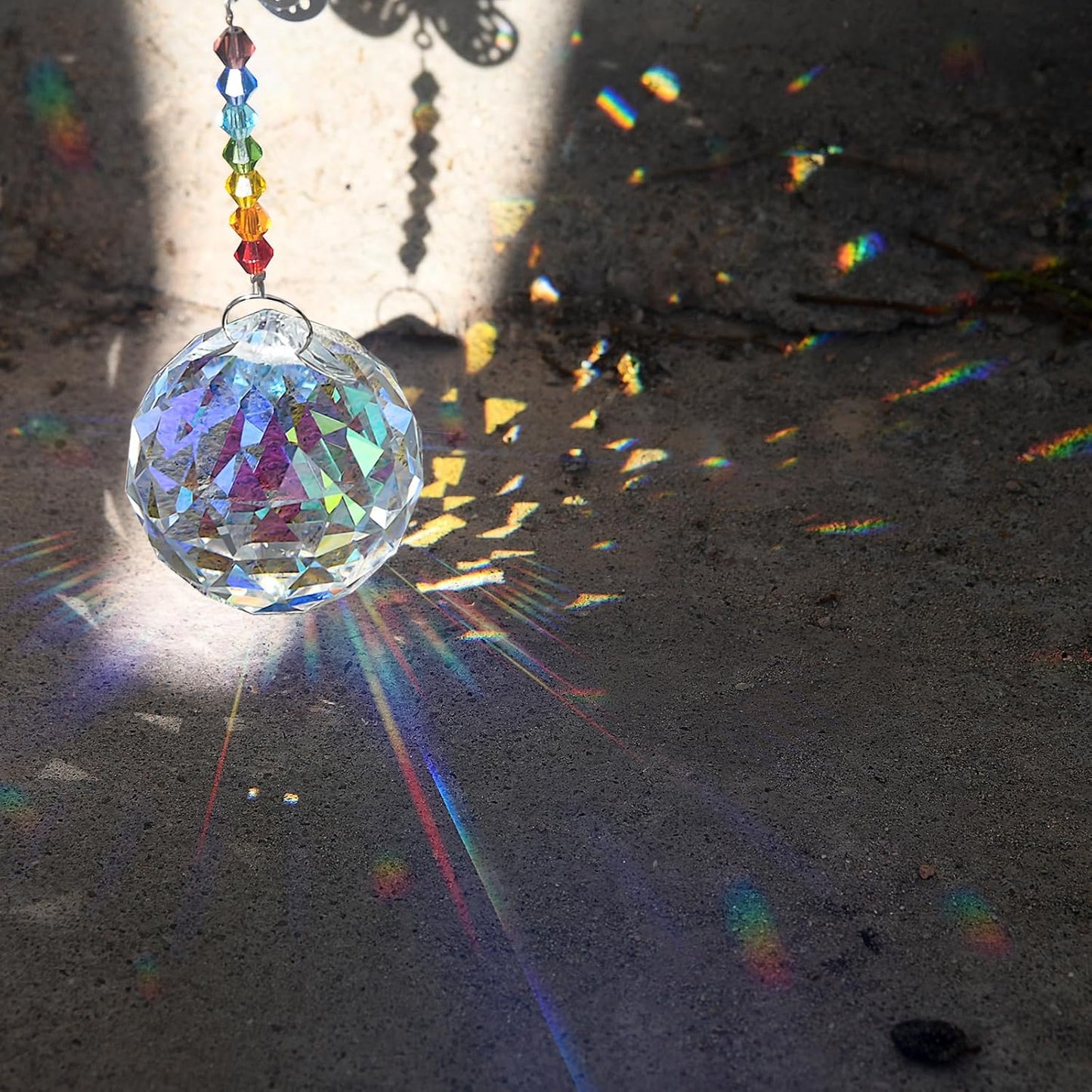 MerryNine 20Pack Crystal Ball 0.8"/20mm Prism Sun Shine Catcher Rainbow Pendants Maker, Hanging Crystals Prisms for Windows, for Feng Shui, for Gift (AB Color)