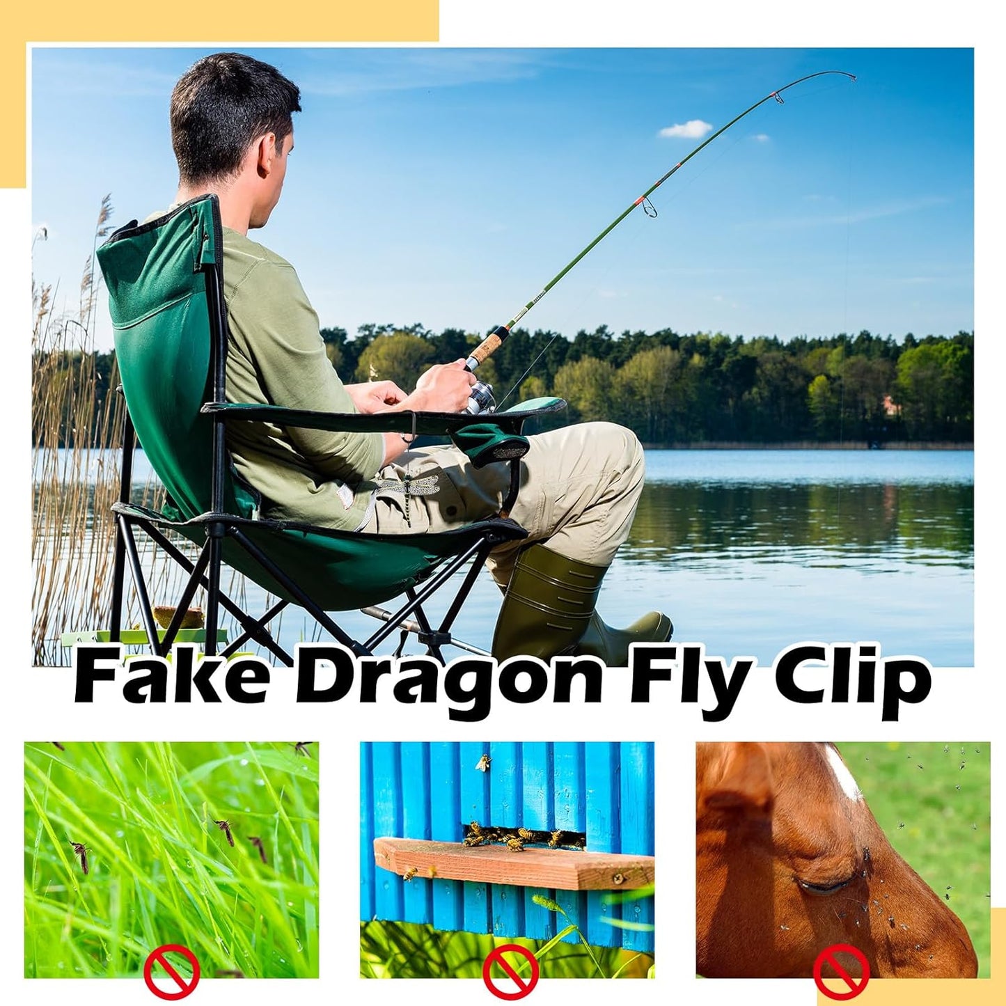 Qualirey 4pcs Dragonfly Hat Clip 2.2inch Realistic Dragonfly Clip with Hook Attach to Backpack Hat Keychain for Indoor Yard Garden Plant Decor