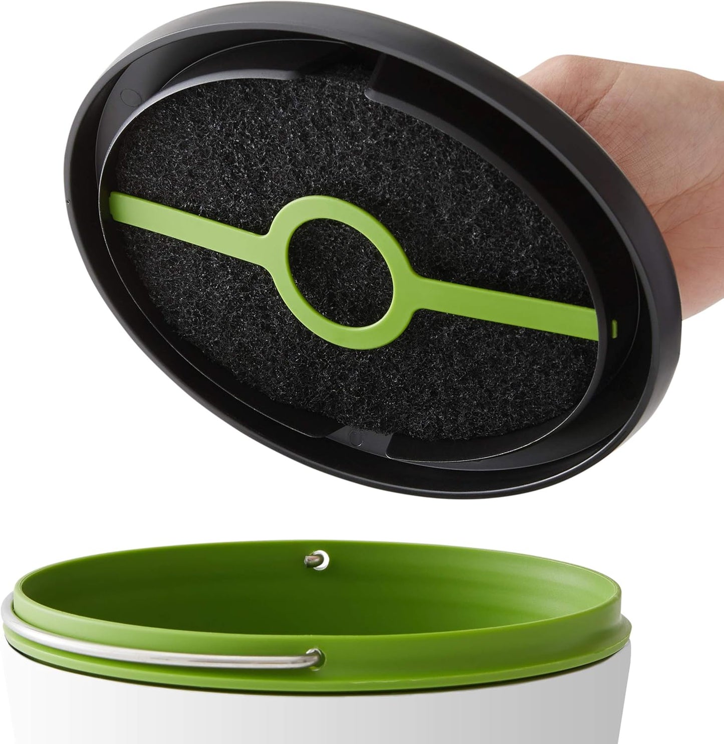 Chef'n 401-420-120 EcoCrock Counter Compost Bin Black and White 3.3 liter 1