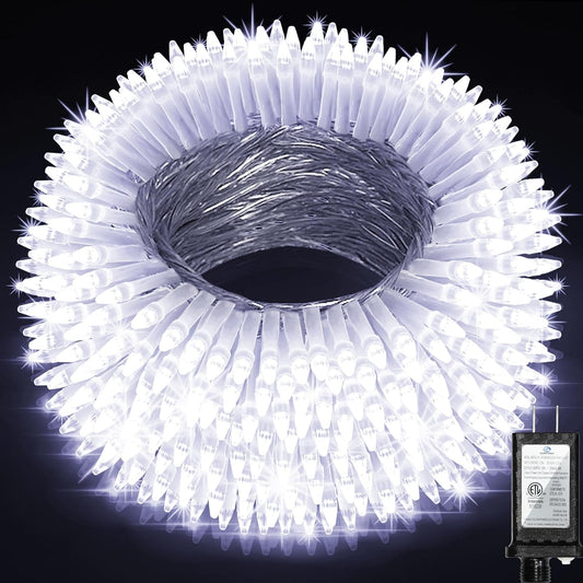 750 LED Christmas Lights - Outdoor Use, 246ft with 8 Modes, IP44 Waterproof for Xmas Patio, Yard, Fence, Deck, Balcony, Garden Decor - Cool White