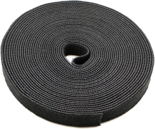 Pasow fastening tape Cable Tie Double Side Nylon Power Wire Management 3/4Inch 1 Roll Hook (10 Yards, Style 1)