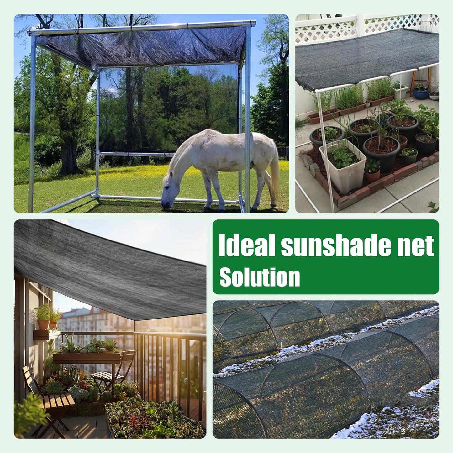 40% Shade Cloth for Garden, 20×20FT Plant Shade Cloth with Grommets Mesh Tarp for Greenhouse, Dog Kennel Cover, Chicken Coop, Patio Plants Outdoor Sun Shade