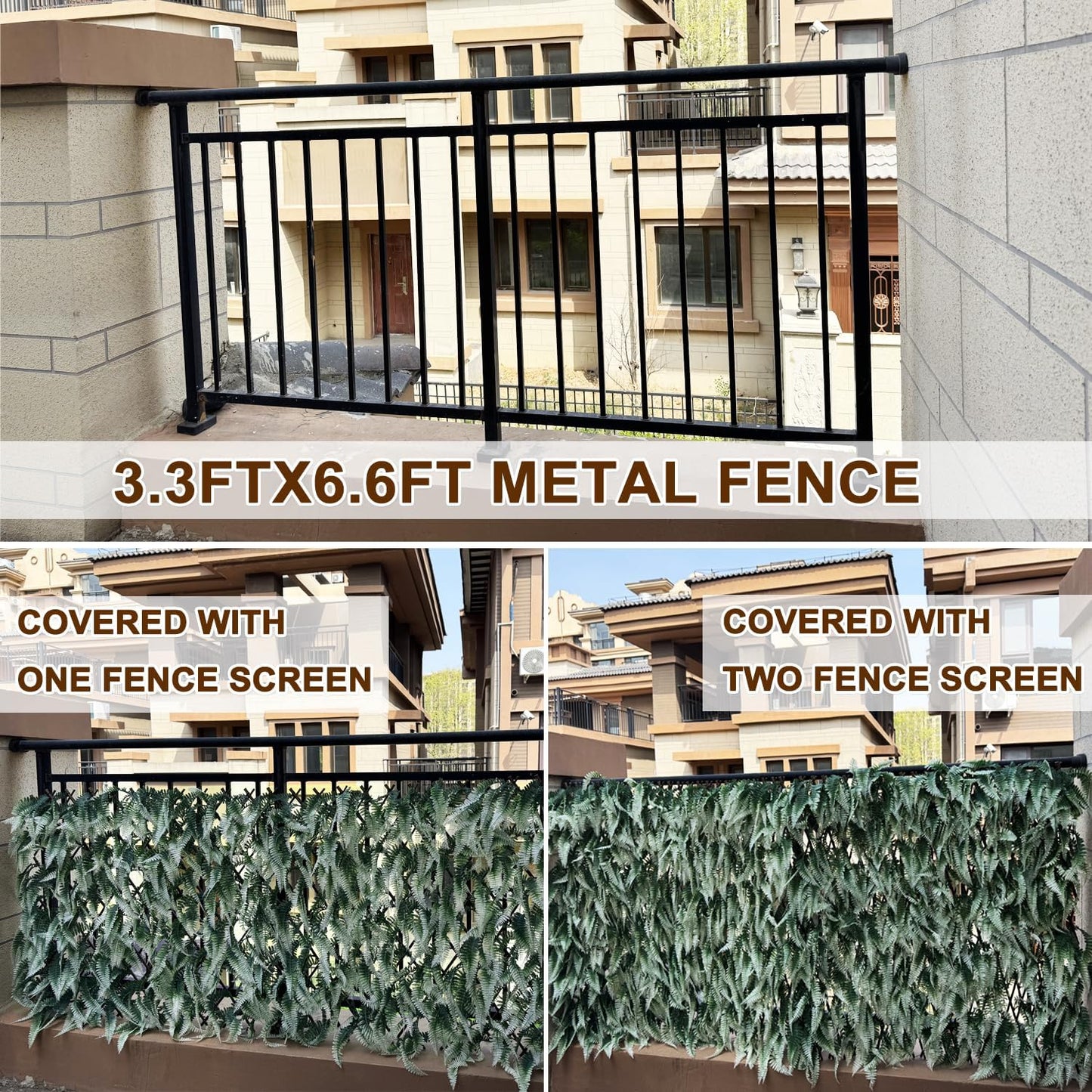 Expandable Fence Privacy Screen for Balcony Patio Outdoor,Decorative Faux Ivy Fencing Panel,Artificial Hedges (Single Sided Leaves)…1