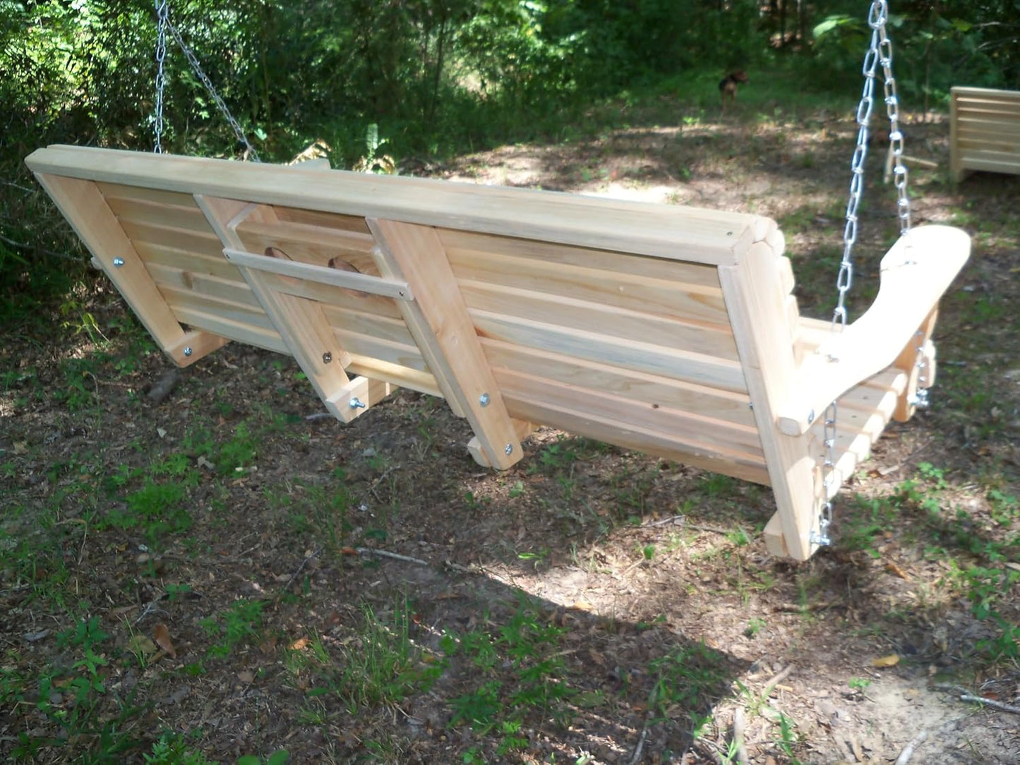 5FT Cypress Porch Swing with Flip Console Made in Louisiana USA with Hanging Hardware Included