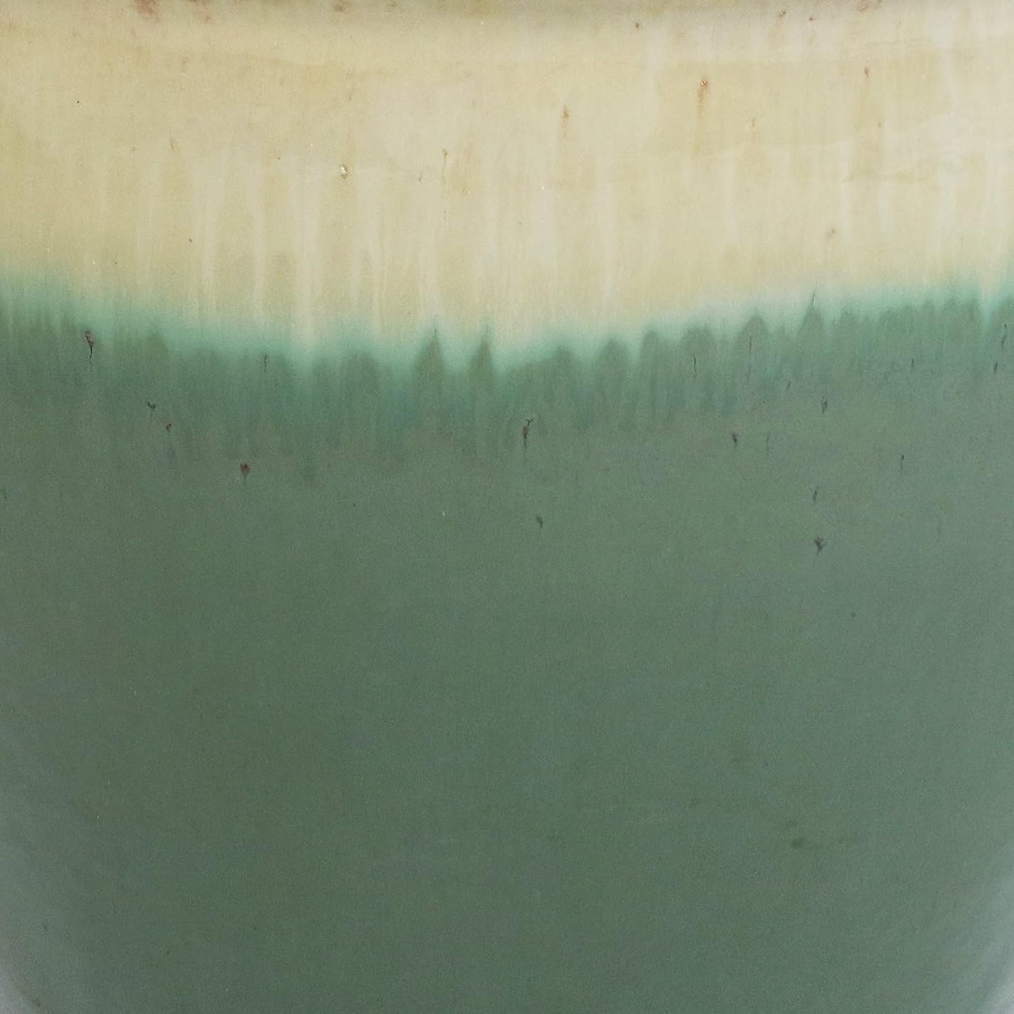 Sunnydaze Studio Large Ceramic Plant Pot - Round Outdoor Glazed Ceramic Planter Pot with Drainage - Gray - 18.5"