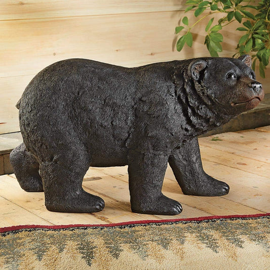 Black Forest Décor Black Bear Stroll Sculpture