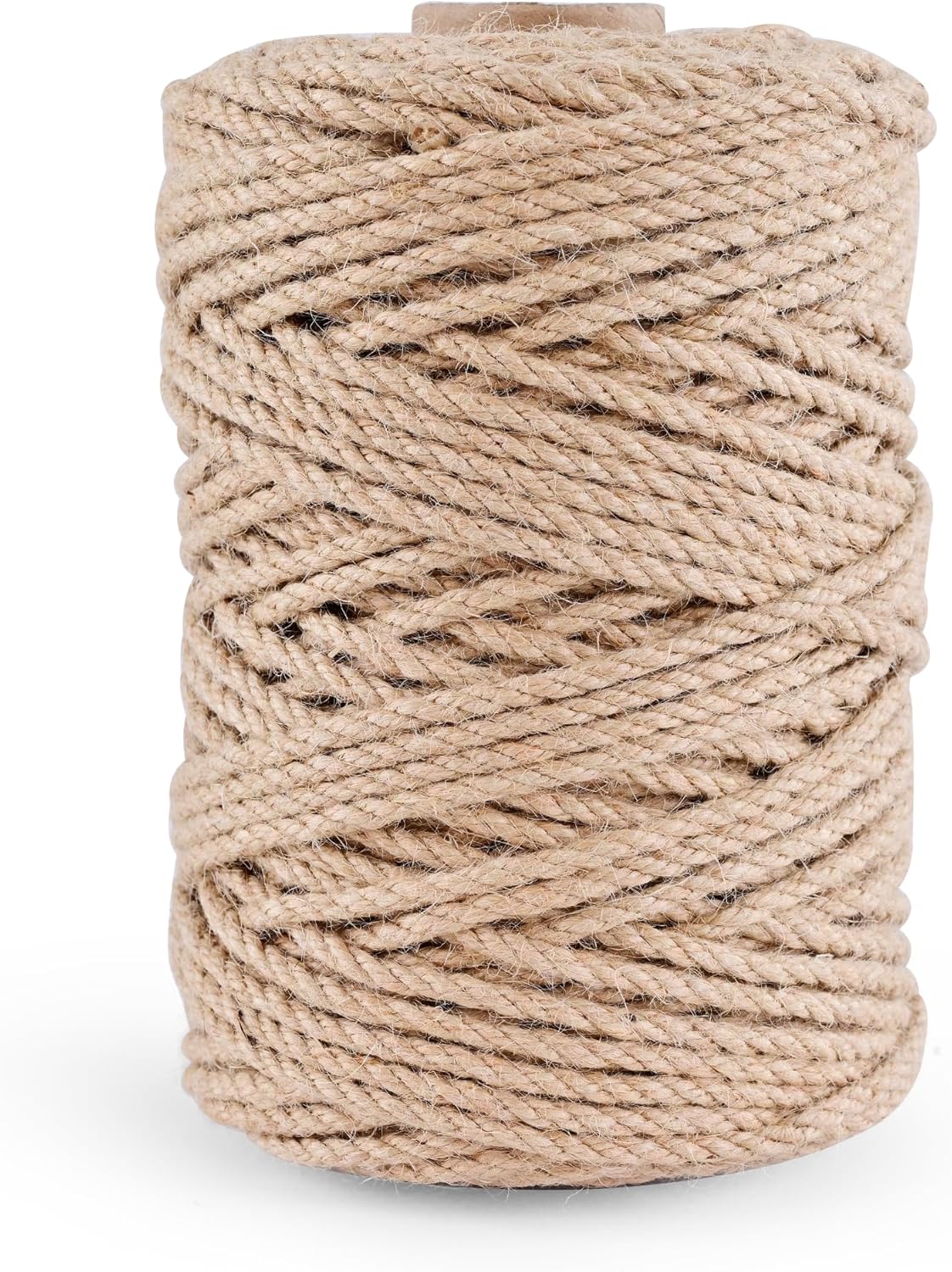 Natural Jute Twine 656ft 5mm,3Ply Twisted Thick Twine Rope Strong Jute String Roll for Crafts Gift Wrapping Gardening Home Decor Bundling Cat Scratching Post