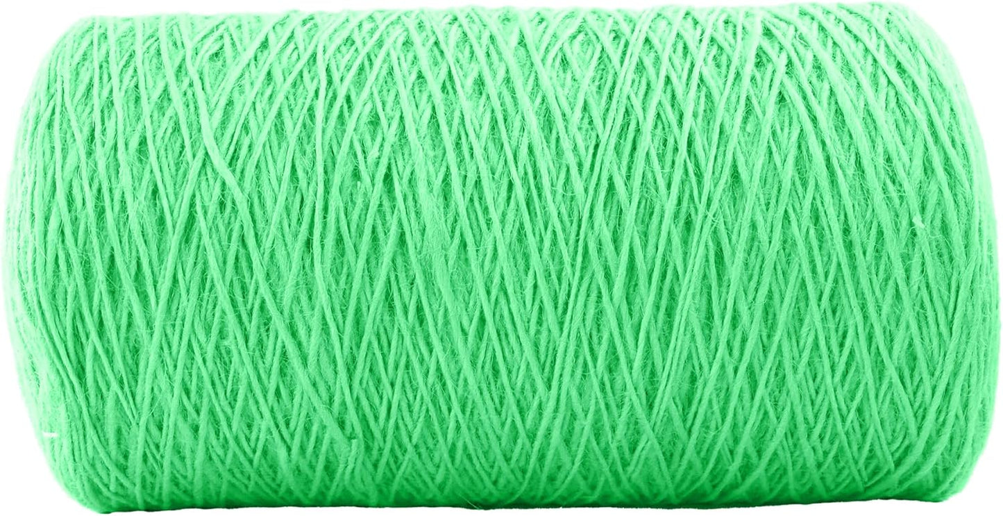 1mm x 2500 Feet Light Green Jute Rope, Twine for Gardening Tomato Climbing Plant Tie Floristry Crafts Gift Wrapping Packing Decor
