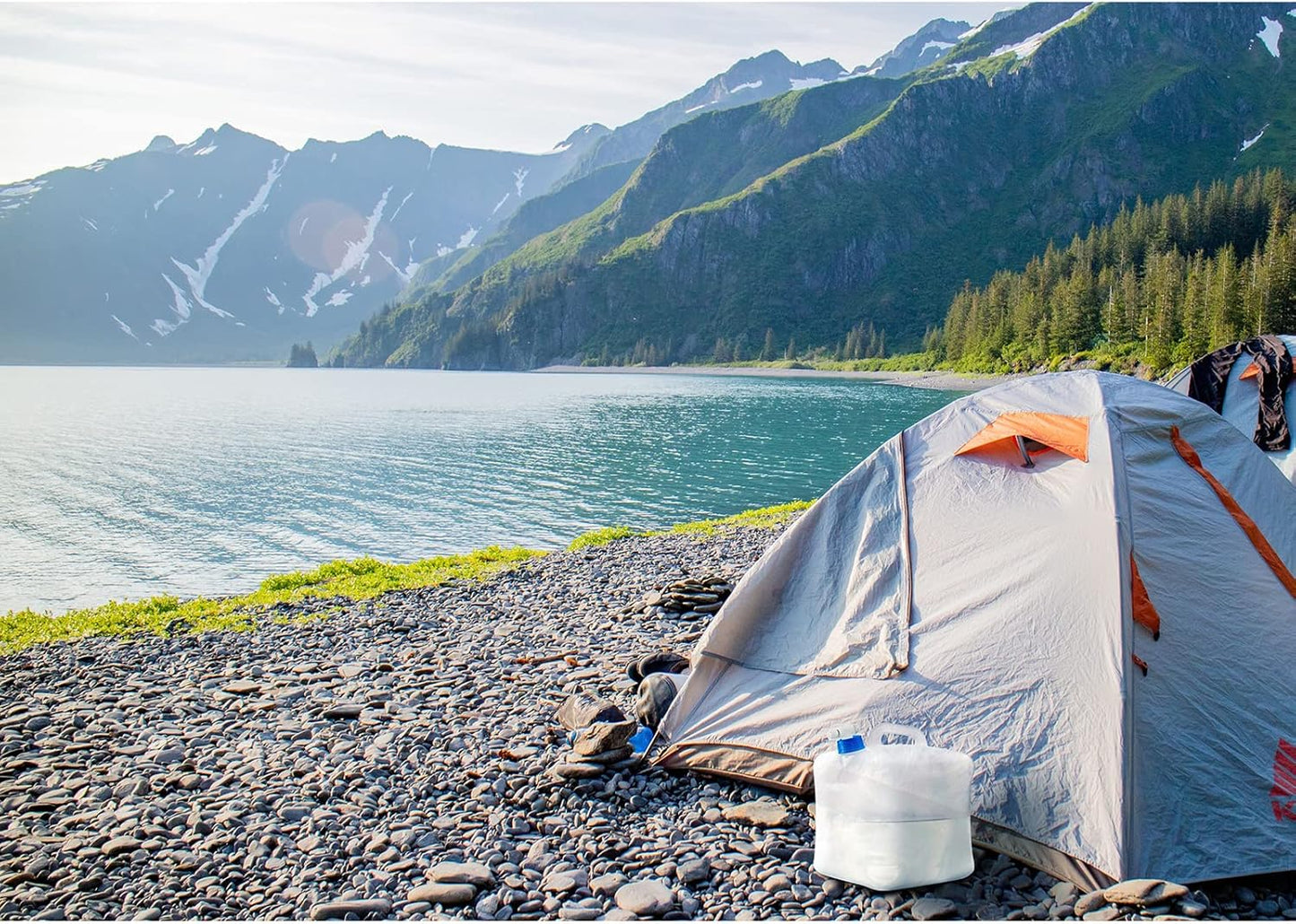 Collapsible Water Jug, 10 Packs 5.3 Gallon BPA Free Camping Water Container with Spigot, Portable Water Storage Carrier for Emergency Survival Hiking Backpacking Outdoors - Food Grade LDPE