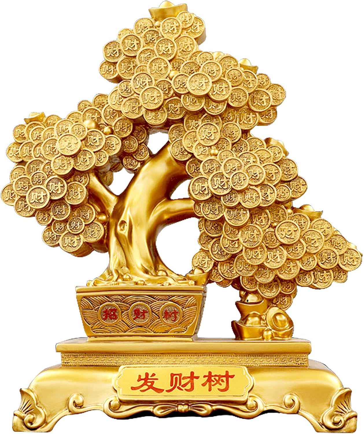 Top Resin Money Tree, Artificial Bonsai Tree - Feng Shui Decor & Gifts for Home, Feng Shui Statue, Chinese New Year Decoration, Chinese Decor & Gifts