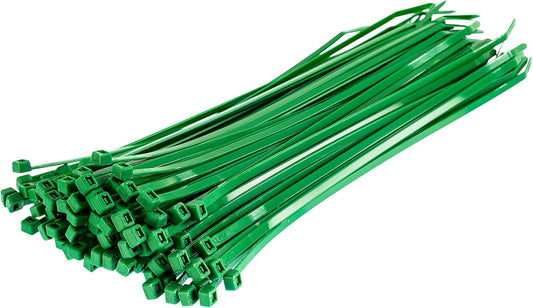 GTSE 12 Inch Green Zip Ties, 100 Pack, 40lb Strength, UV Resistant Long Nylon Cable Ties, Self-Locking 12" Tie Wraps