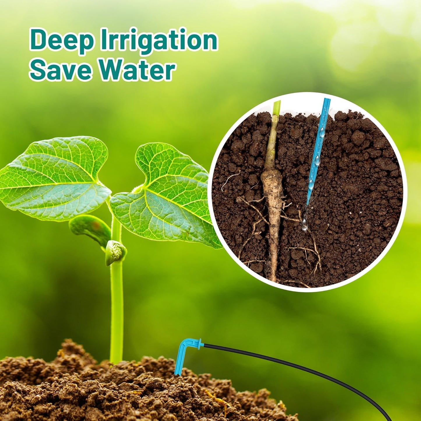 Automatic Drip Irrigation Kit, 8W Solar Irrigation System for Garden with Digital Programmable Timing Modes, Solar Watering System Take Care Your Plants