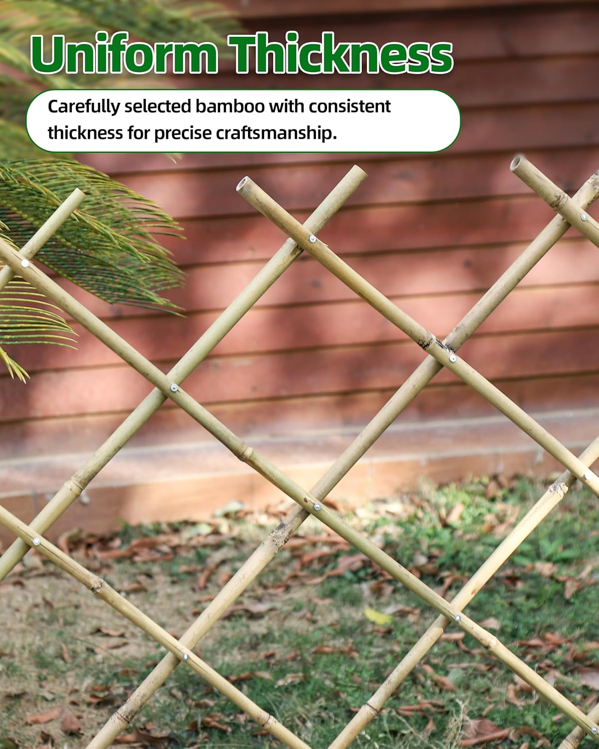 Expandable Bamboo Trellis Fence 48x72 Inch, Plant Support for Climbing Plants, Vines, Ivy, Roses, Vegetables, Cucumbers, Clematis, Garden Fence Indoor Outdoor