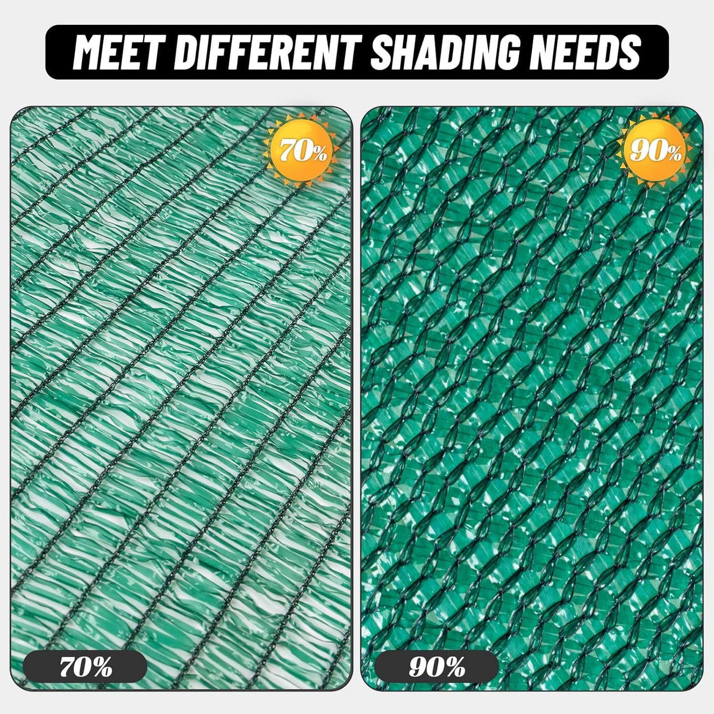 Cool Area 90% Sun Shade Cloth Mesh Tarp with Grommets for Plant Cover 6x8ft Patio Canopy Garden Pergola Blackhouse Car Barn Kennel Green