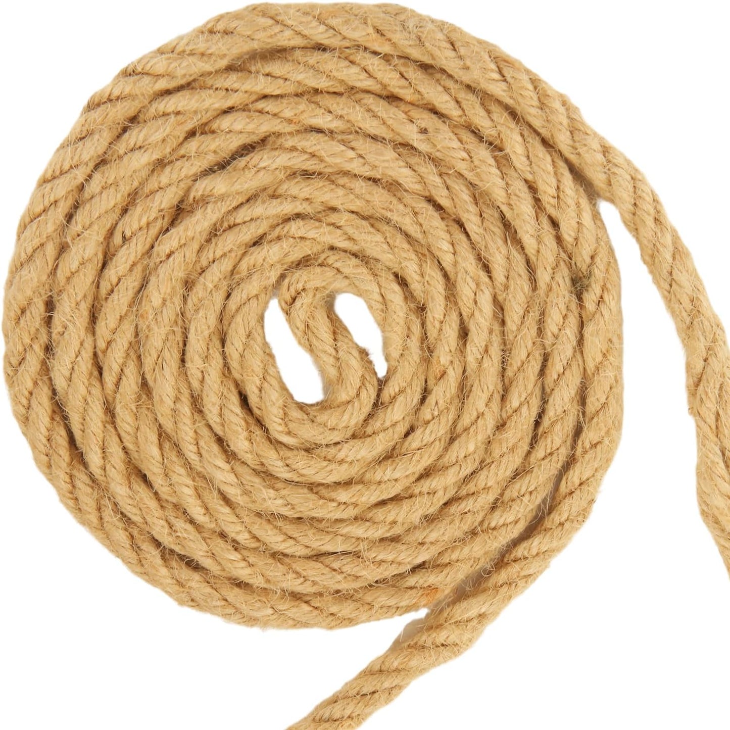 8mm Thick Jute Twine, 246 Feet 4Ply Jute Rope for Crafts, Heavy Duty Twine String for Gardening, Crafting, Bundling, Cat Scratching Post, Home Decor
