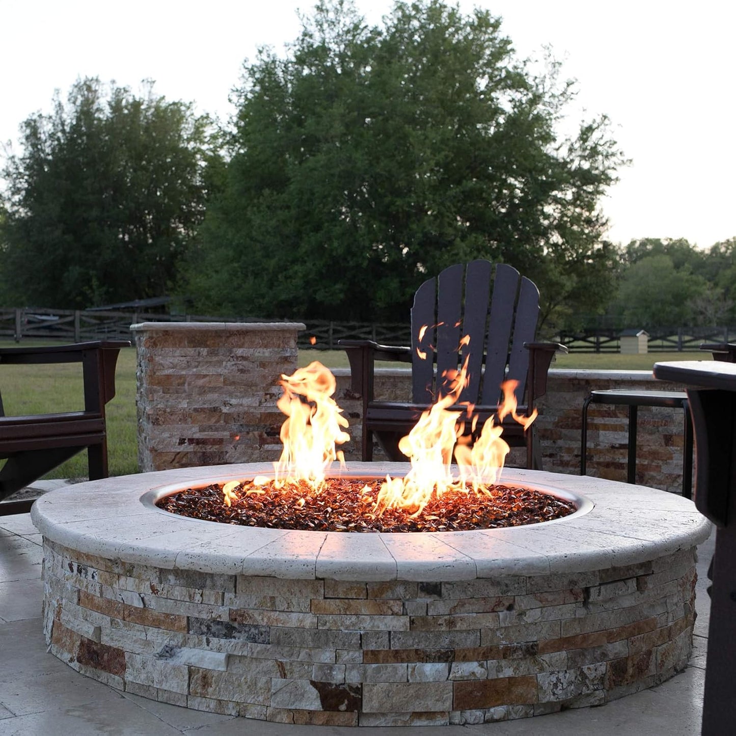 Stanbroil 18" Stainless Steel Round Jet Burner Ring for Natural or Propane Gas Fire Pit, 304 Series Stainless Steel, Double Ring