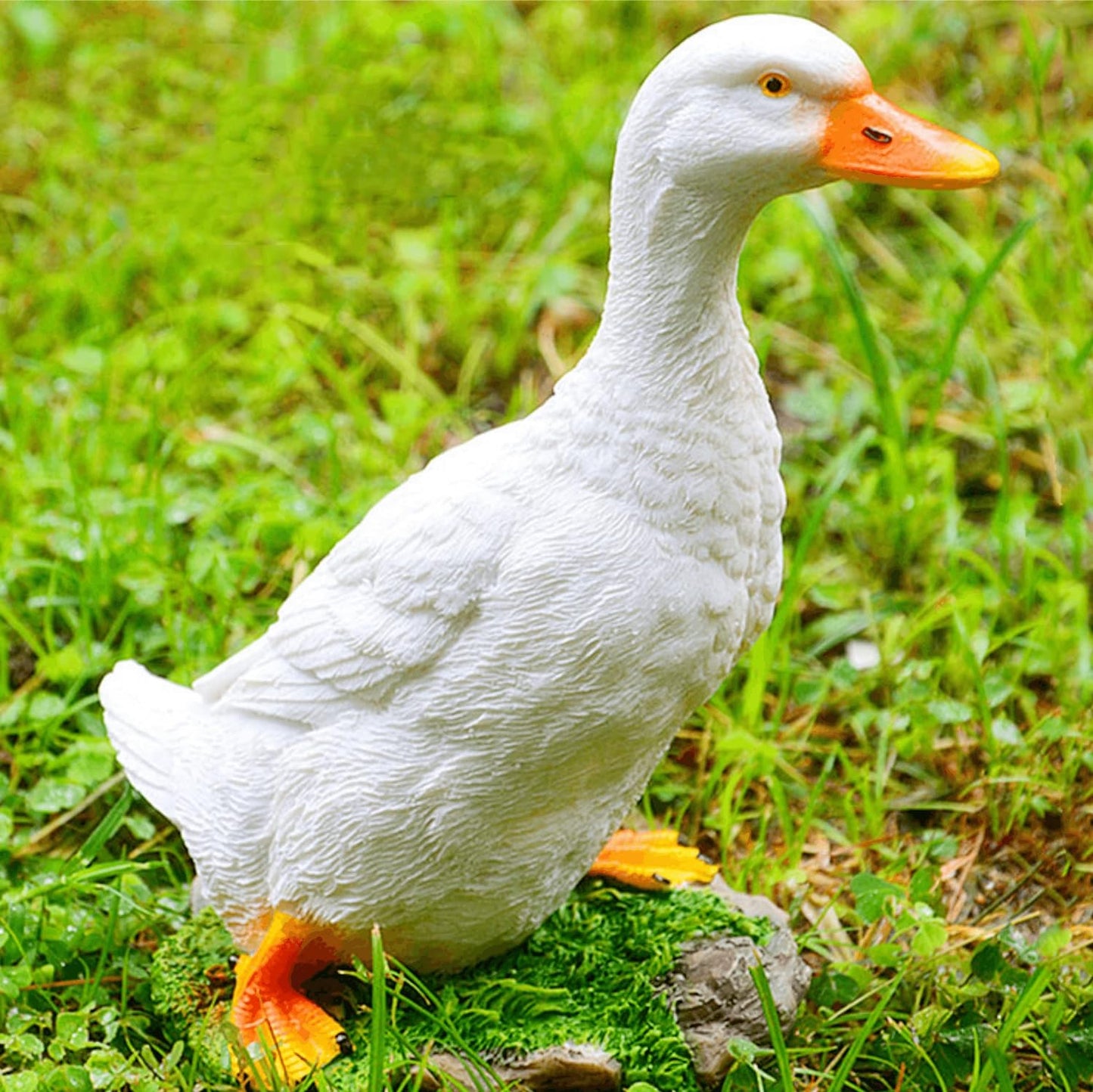 Coolboy Real Duck Figurine - Indoor/Outdoor Resin Animal Statue, Perfect for Garden Decoration