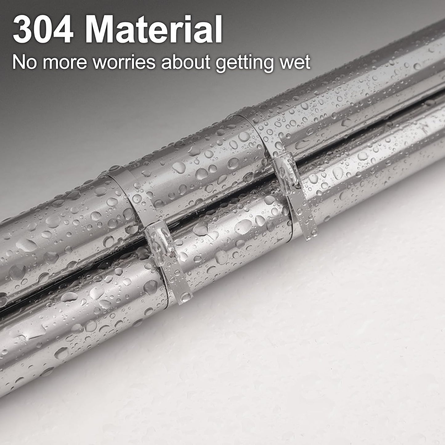 Foneso Metal Zip Ties (7.9 Inch 500PCS), 304 Stainless Steel Short Zip Ties Multi-Purpose Heavy Duty Self-Locking Cable Ties for machinery, fence, vehicles, farms, cables, pipesas well