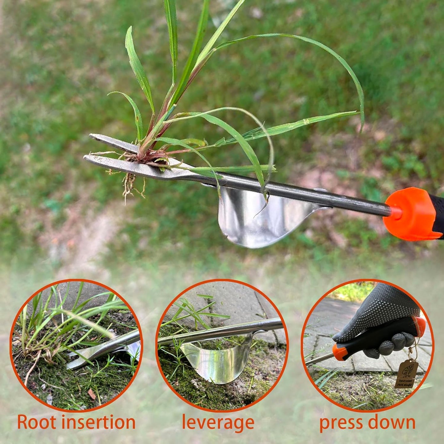 Weed Puller Tool, 2025 New Portable Weeder Tool, Weeding Tool with Stainless Steel, Garden Tools for Plant & Weeding, Crack Weeder Tool, Weed Remover Tool for Farm & Backyard
