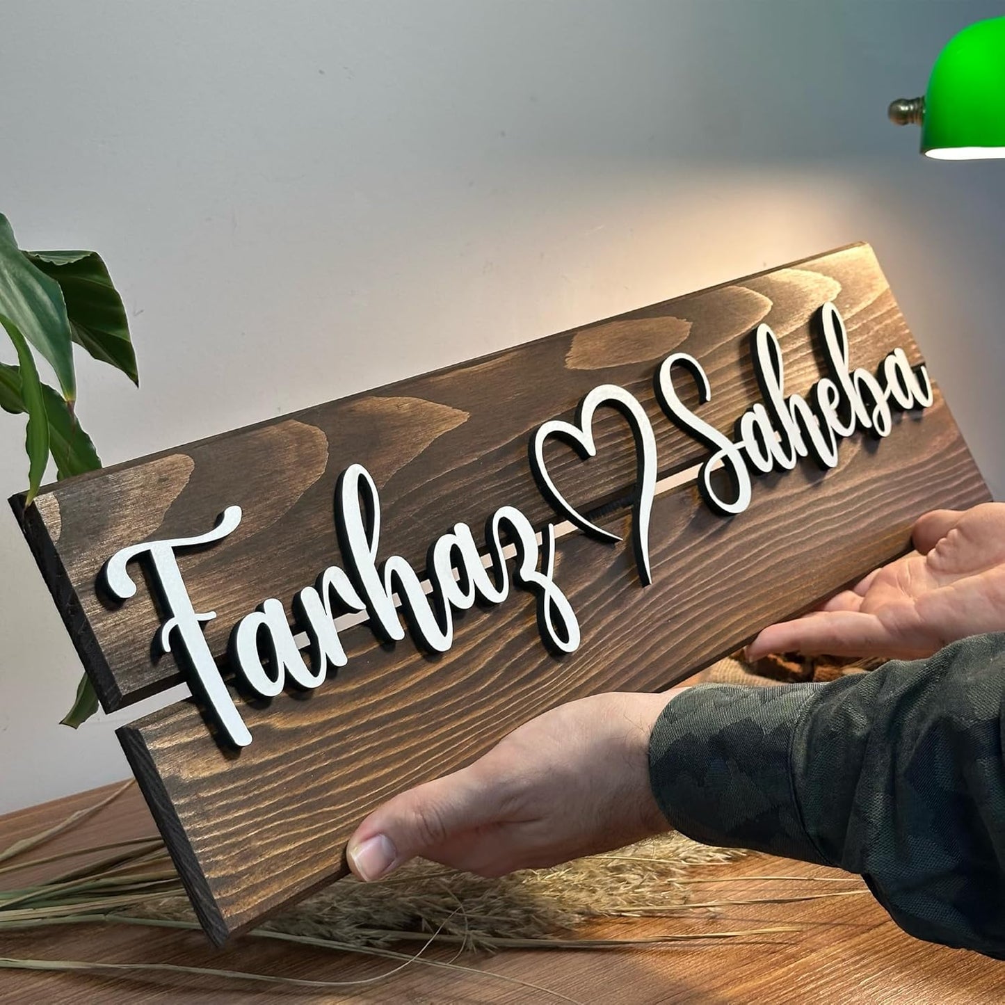 Personalized Wooden Couples Name Sign, Valentine's Day Gifts for Couples, Custom Engagement Gifts, Rustic Wall Decor, Wedding Gifts for Wife, 3D Pallet Sign