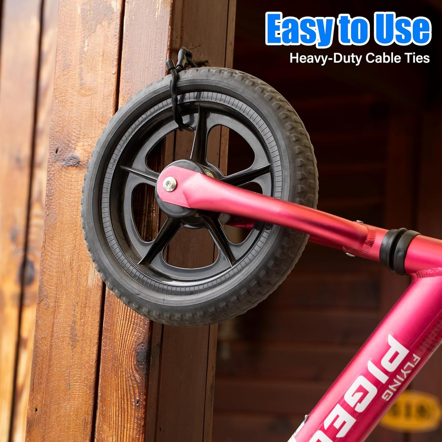 Reusable Rubber Twist Ties - 32-Inch Bendable Heavy Duty, Black Silicone Ties for Bundling and Holding, Indoor/Outdoor Use (8pcs)