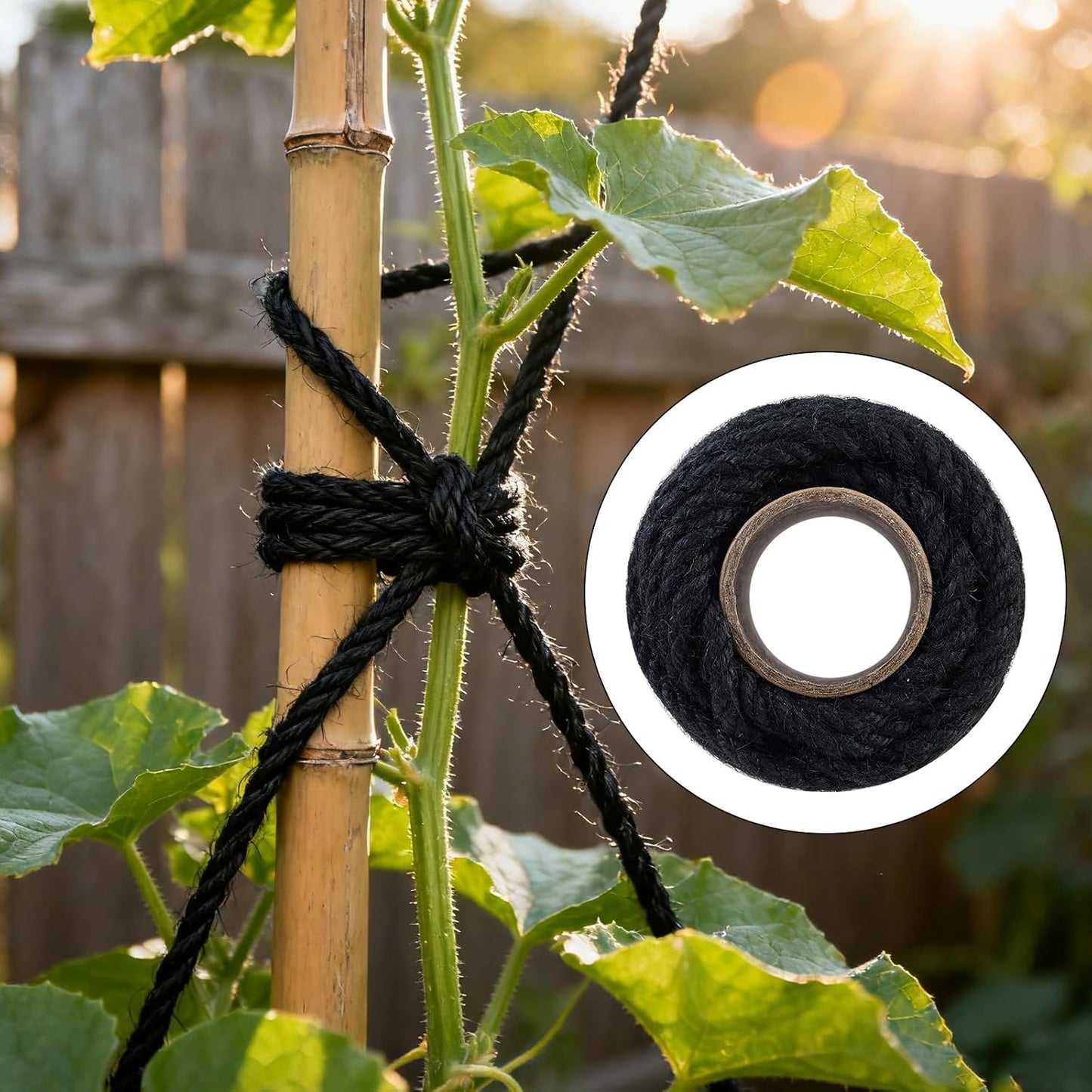 5mm 100 Feet Black Natural Jute Twine, for Crafts Gift, Craft Projects, Wrapping, Bundling, Packing, Holiday Packaging Twine, Gardening and More, Jute Rope to Use Around The House and Garden