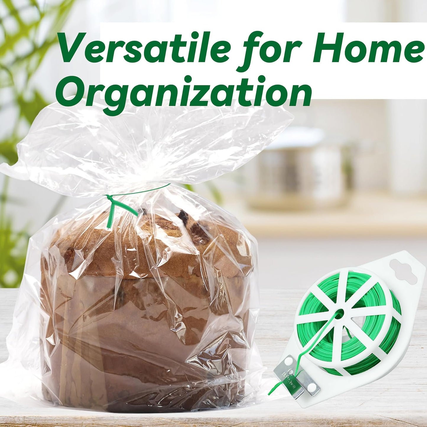 Gardzen 328ft Twist Ties, Reusable Coated Wire Plant Ties with Cutter, Ideal for Sealing Plastic Bags, Bread Bags, Organizing Cords, Gardening Activities