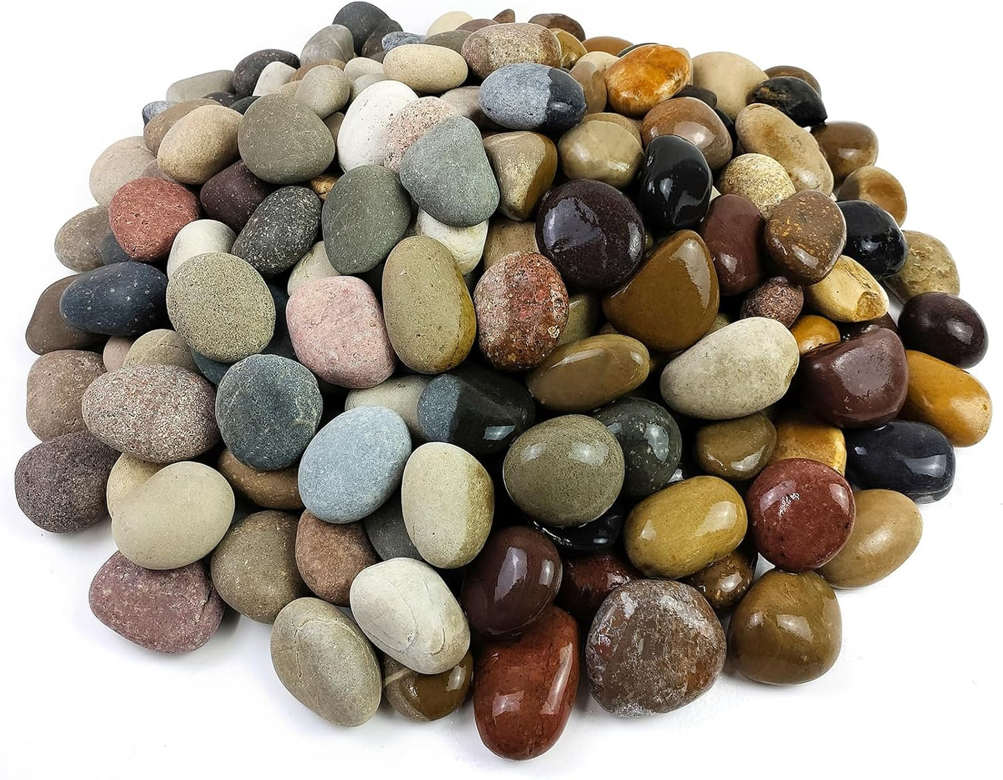 20 lbs River Rocks for Plants, 1-2 Inch Decorative Pebbles Stones for Landscaping Garden Painting Crafting Walkways and Outdoor Yard