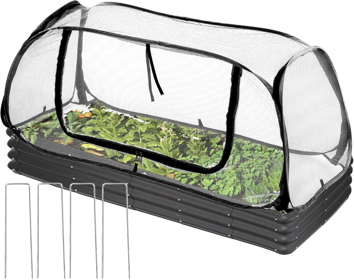 Garden Rows Accelerator Plants Cover,Garden Covers for Raised Beds,Freeze Protection Greenhouse Cover for Raised Garden Beds Protecting Seedlings Fruits Vegetable Rows (White)