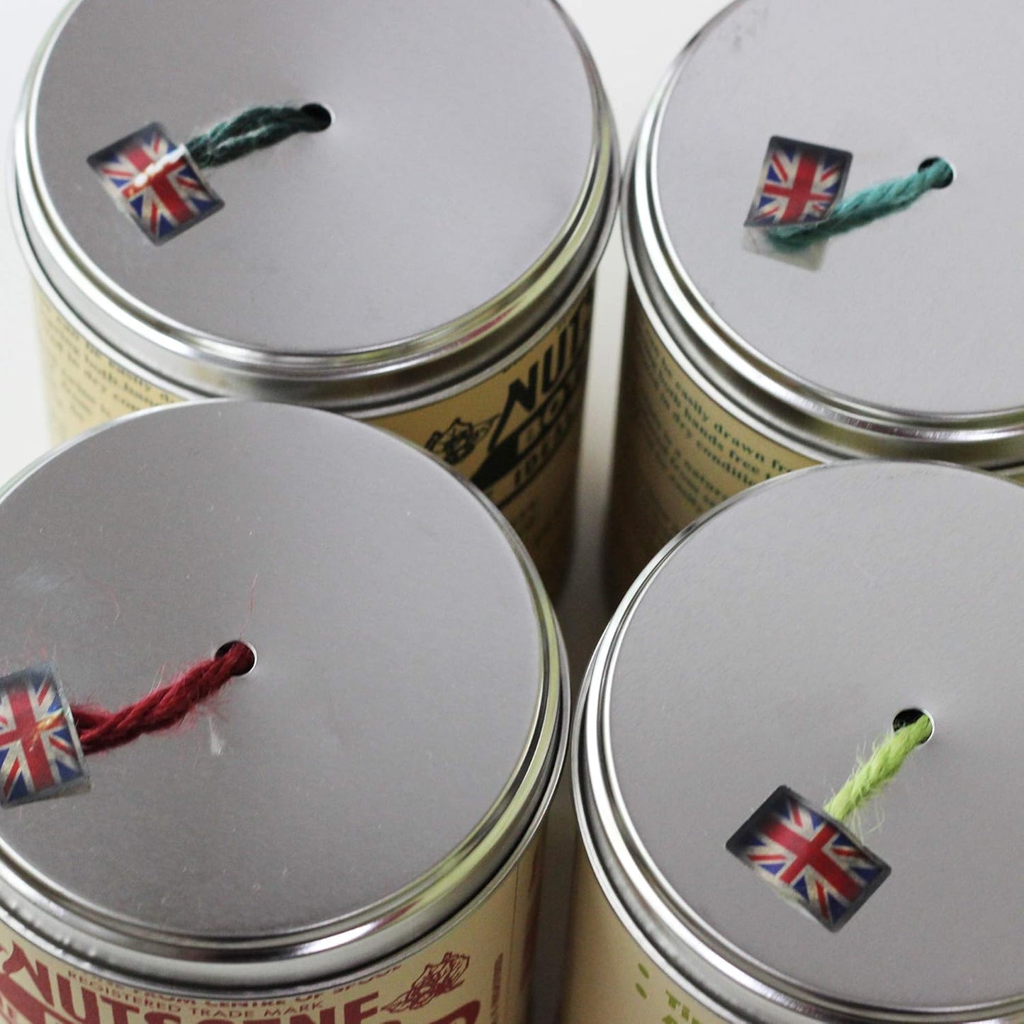 NUTSCENE Iconic Tin (Tin ‘O’ Twine) with Their Heritage Scottish Jute Twine and Hole in Top for Easy Dispensing. 14 Colors to Choose from. 164 Yards. (Red)