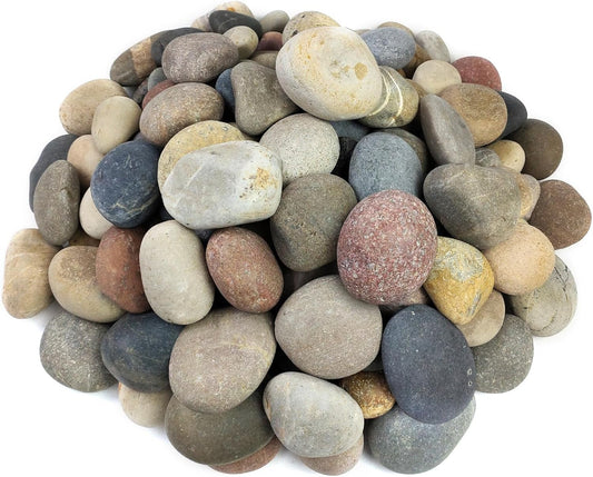 20 lbs Large River Rocks for Outdoor Landscaping, 3-4 Inch Decorative Pebbles for Landscaping Garden Yard Paving Fish Tank Plant Crafting Walkways and Painting