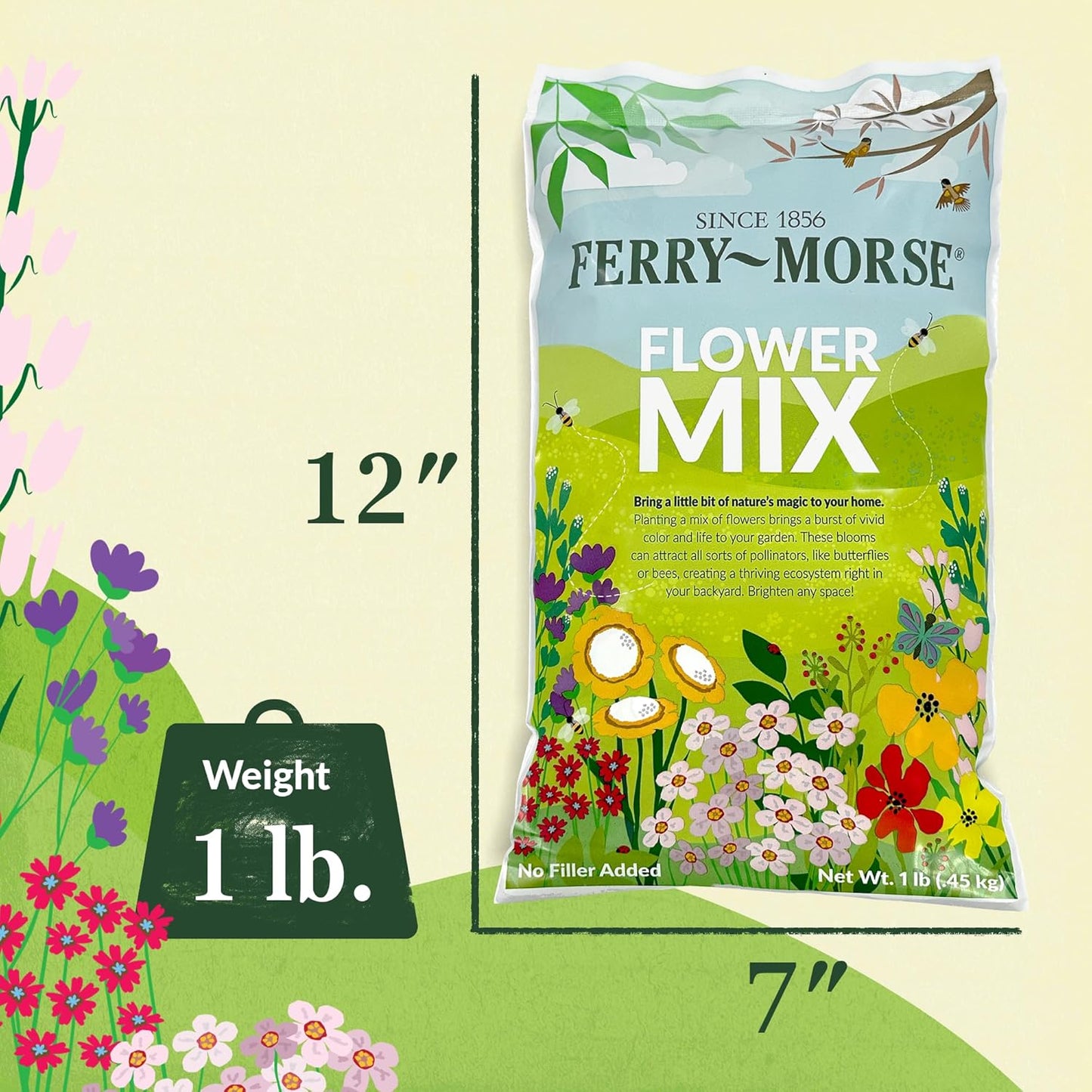 Ferry-Morse Pacific Northwest Mix Bulk Wildflower Seeds, 1lb Bulk Wildflower