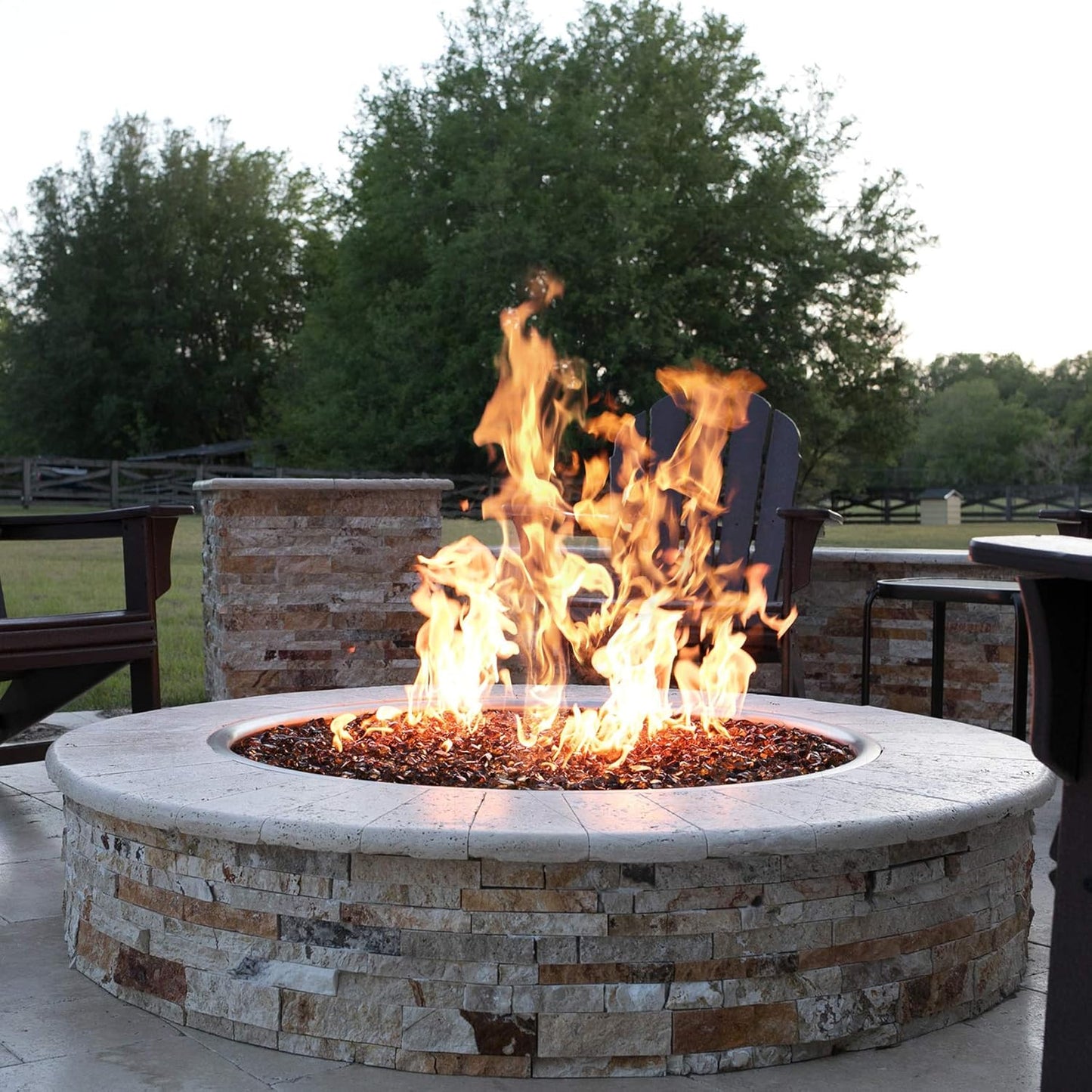 Stanbroil 24" High Flame Round Jet Burner Ring for Natural or Propane Gas Fire Pit, 304 Series Stainless Steel, Double Ring